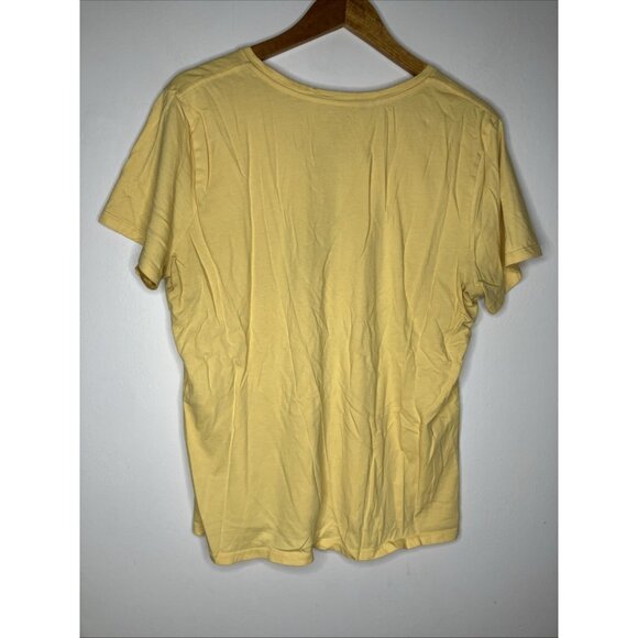 Life is Good Bee Graphic Women's XL Yellow V-Neck T-Shirt - Picture 5 of 6